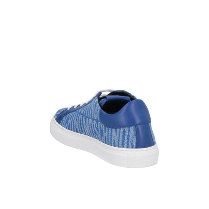 Moschino Couture Blue Leather Low Top Sneakers
