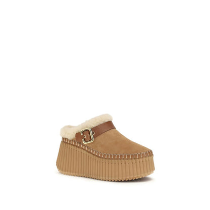 Chloé Nama Wedge Mules