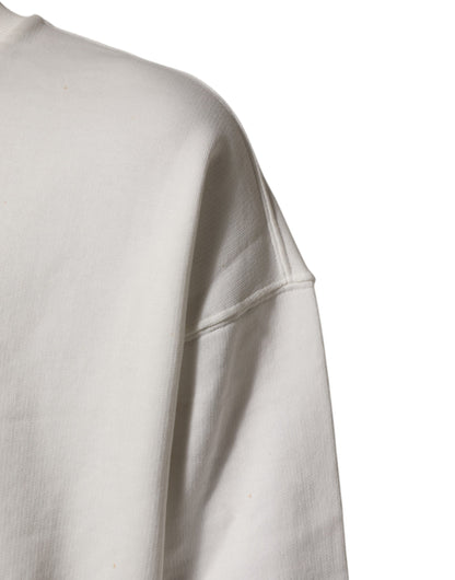 Dolce &amp; Gabbana – Weißes Sweatshirt mit Rundhalsausschnitt und DG-Logo