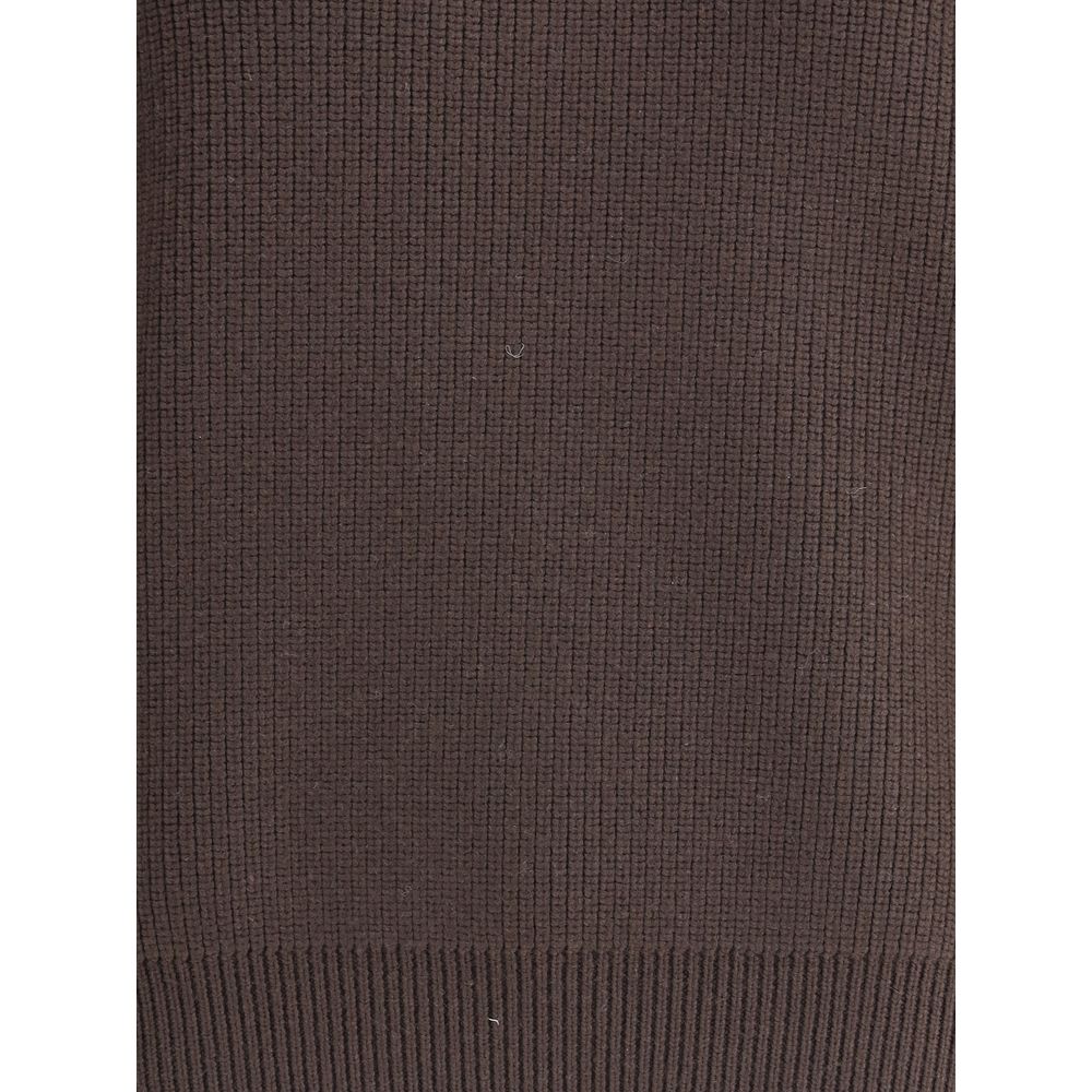 Saint Laurent Brown Lamb Leather Sweatshirt