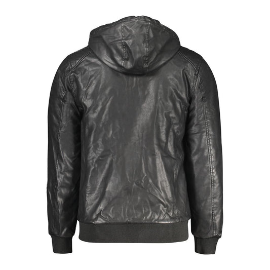 Accademia Militare Schwarze Polyester Herrenjacke
