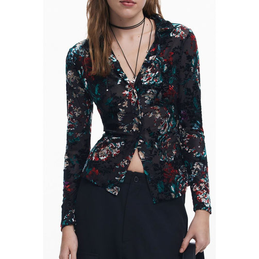 Desigual Schwarzes Polyesterhemd