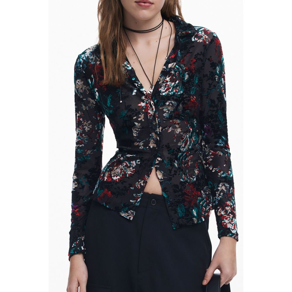 Desigual Schwarzes Polyesterhemd