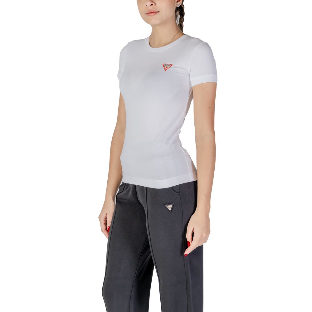 Guess – Weißes Baumwoll-T-Shirt