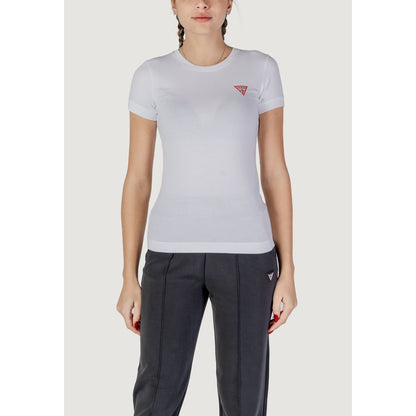 Guess – Weißes Baumwoll-T-Shirt
