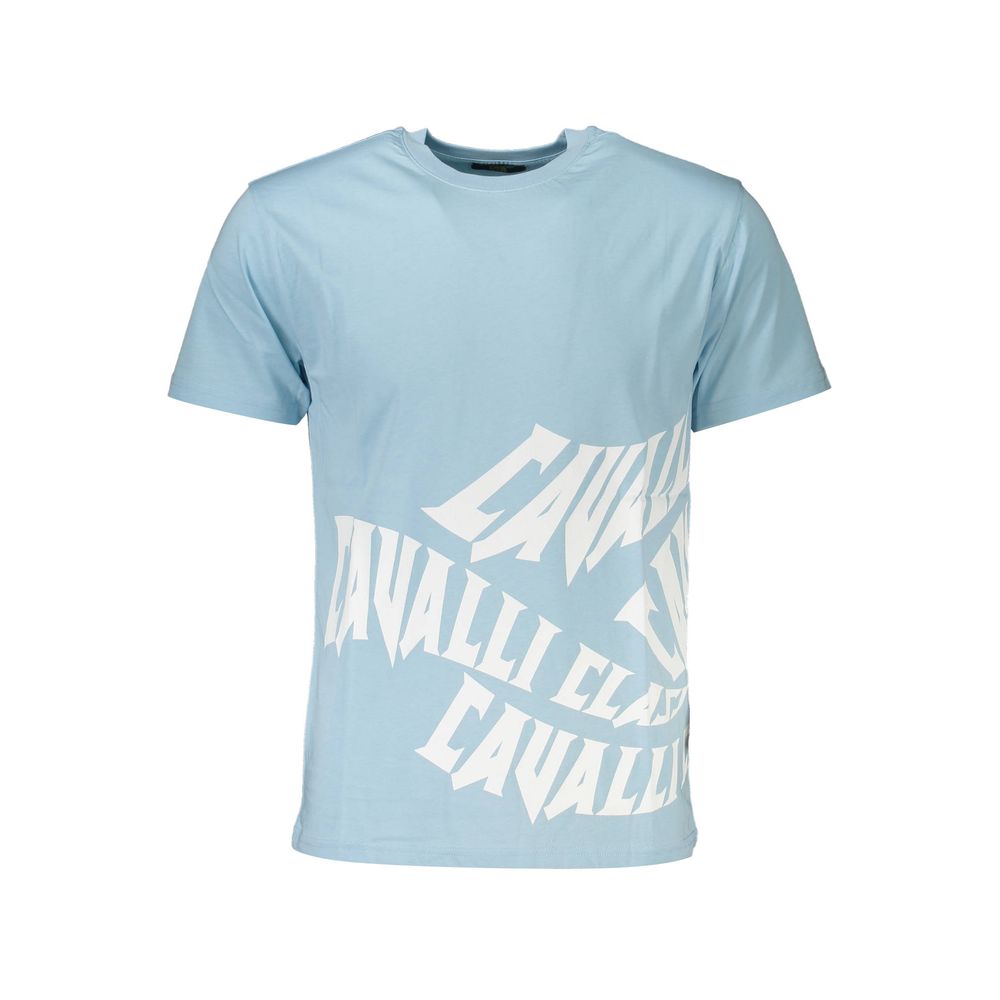 Blaues Baumwoll-T-Shirt der Cavalli Class