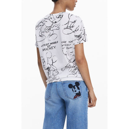Desigual – Weißes Baumwoll-T-Shirt