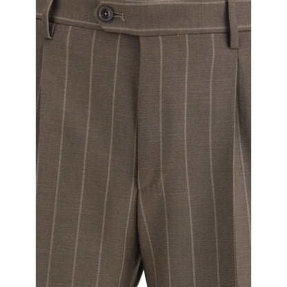 Tagliatore Gray Fleece Wool Suits And Blazer