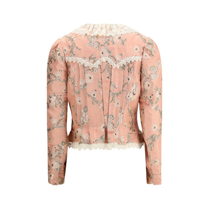 Chloé Fitted Jacket in jacquard taffeta and lace