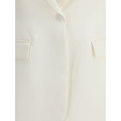 SA SU PHI White Silk Blazer