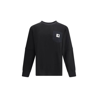 Sacai Black Cotton T-Shirt