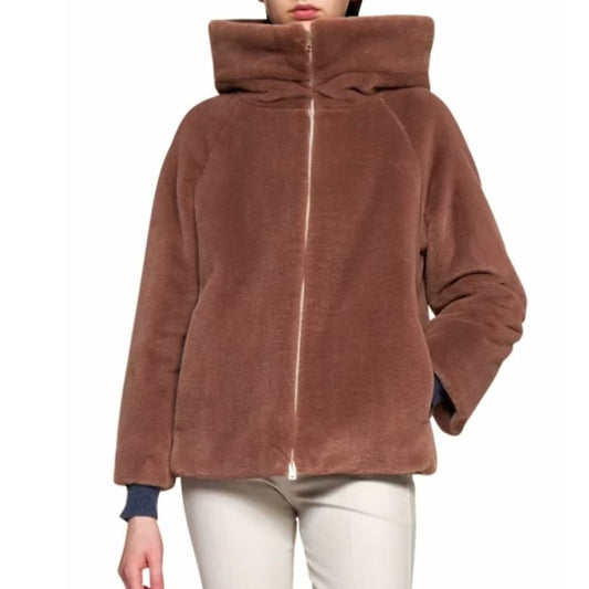 Herno Faux Fur Hooded Jacket