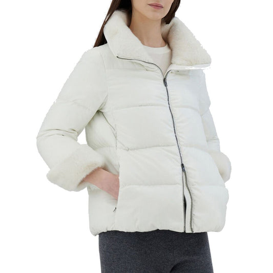 Herno White Polyamide Coat