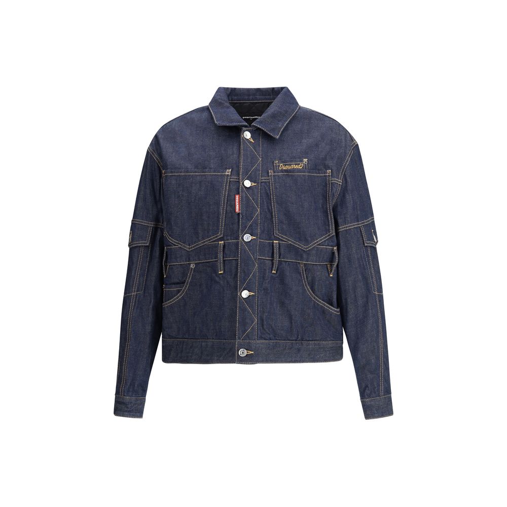 Dsquared² Jeansjacke aus blauem Baumwoll-Denim
