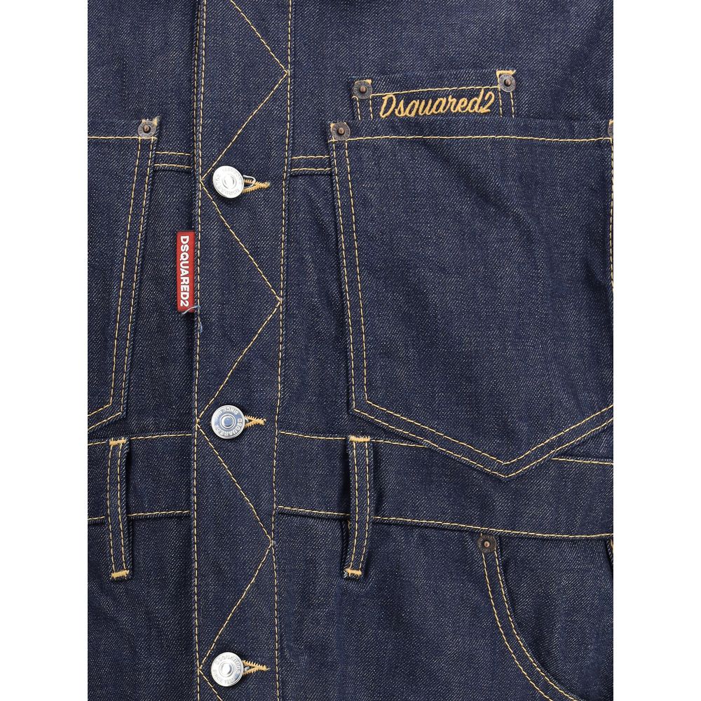Dsquared² Jeansjacke aus blauem Baumwoll-Denim