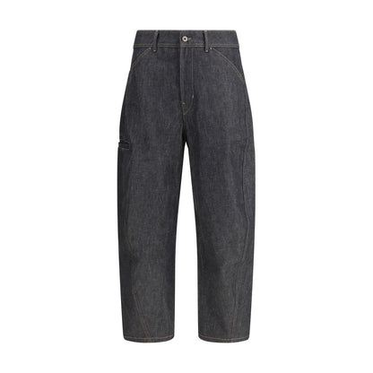 Lemaire Blue Cotton Straight-Leg Jeans