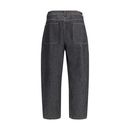 Lemaire Blue Cotton Straight-Leg Jeans