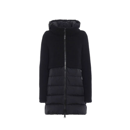 Herno Black Polyamide Coat