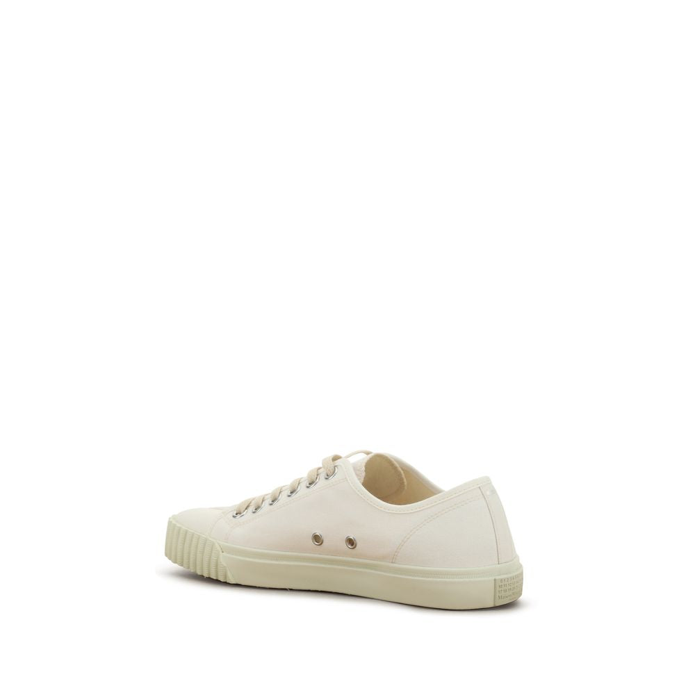 Margiela White Cotton Low Top Sneakers