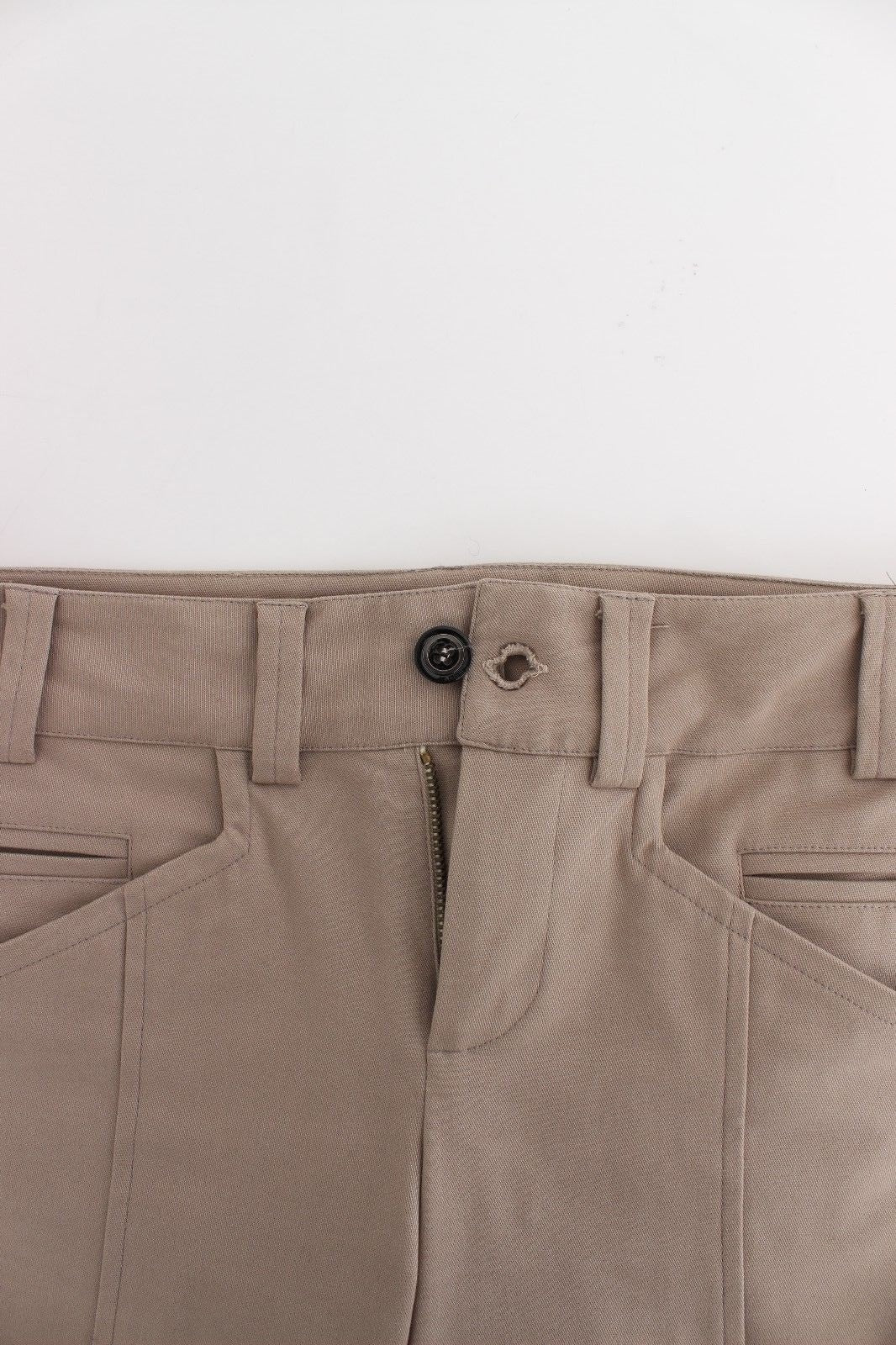 Cavalli Class Beige Dress Skinny Slim Straight Chinos Pants