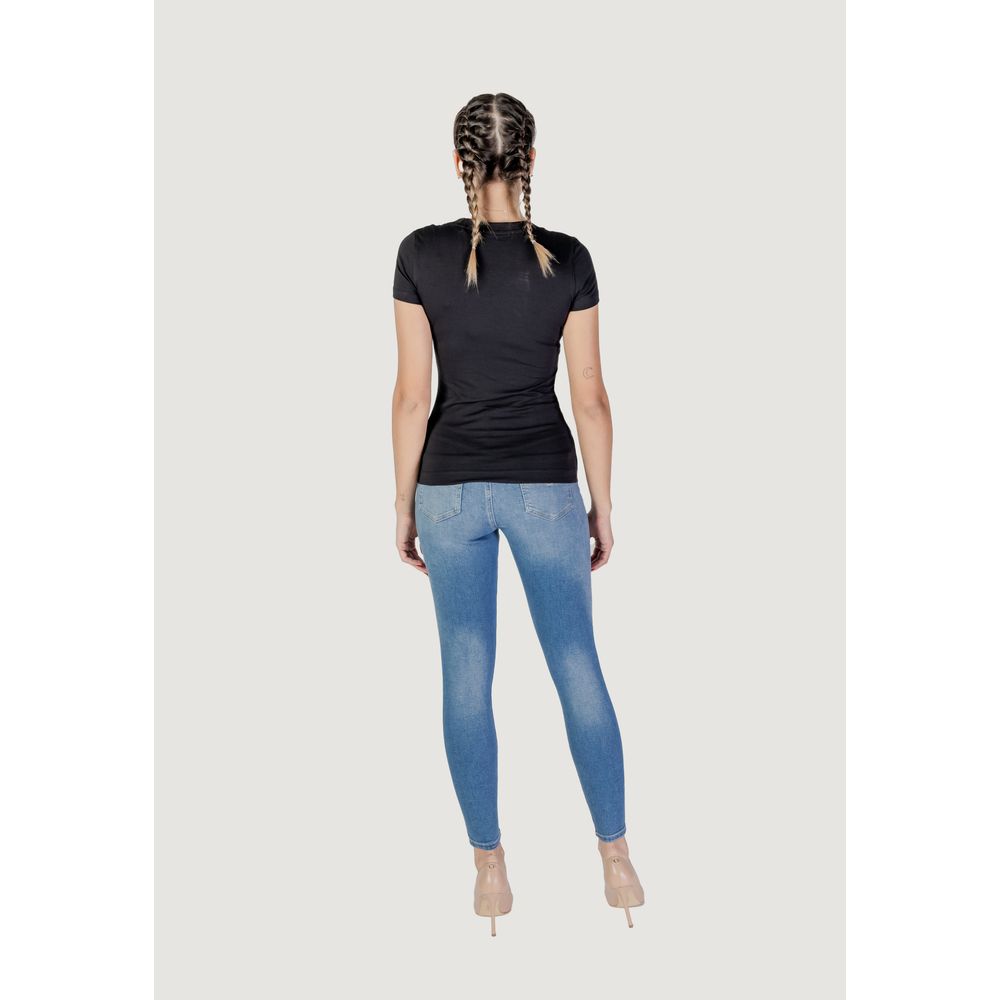 Guess – Schwarzes Baumwoll-T-Shirt