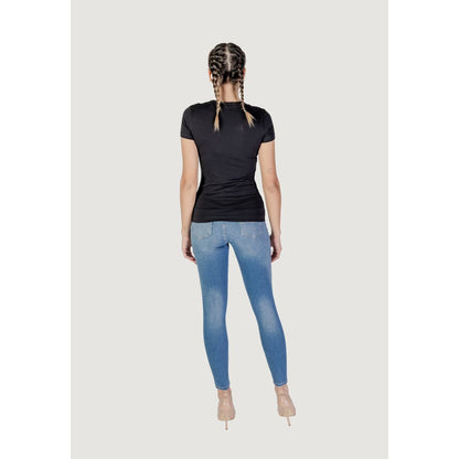 Guess – Schwarzes Baumwoll-T-Shirt
