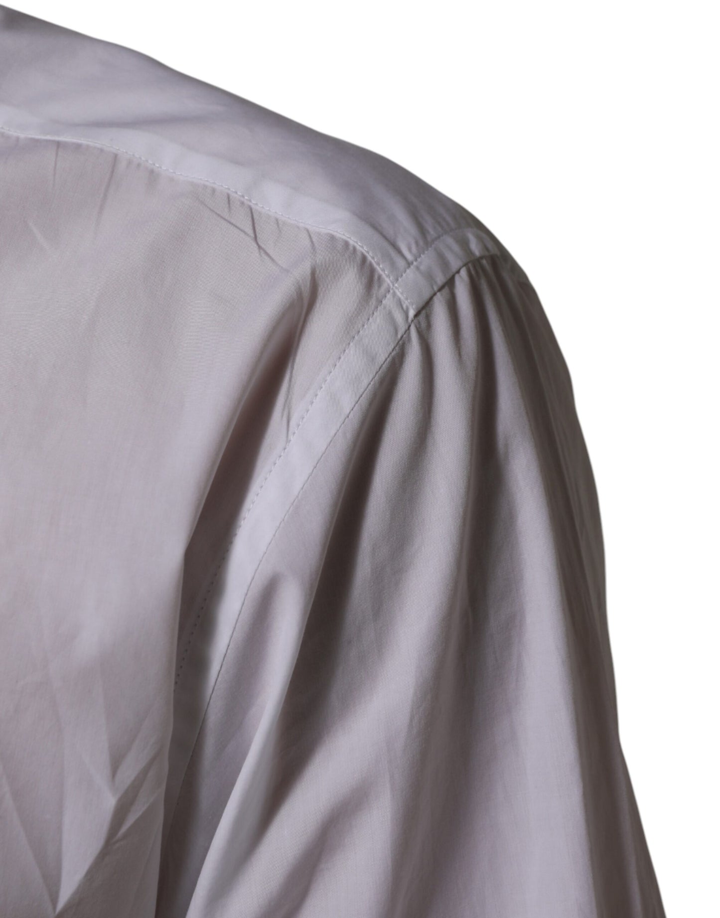 Dolce & Gabbana White Cotton Collared Men MARTINI Dress Shirt