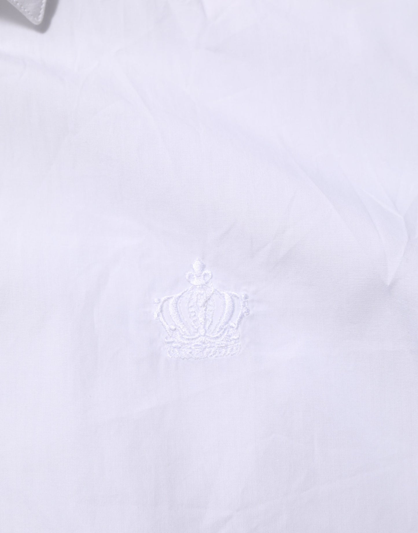 Dolce & Gabbana White Cotton Collared Men MARTINI Dress Shirt