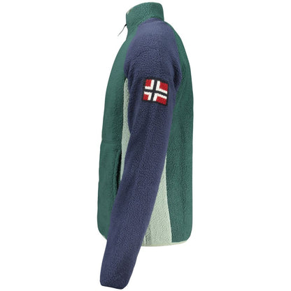 Norwegen 1963 Grüner Polyester-Herrenpullover