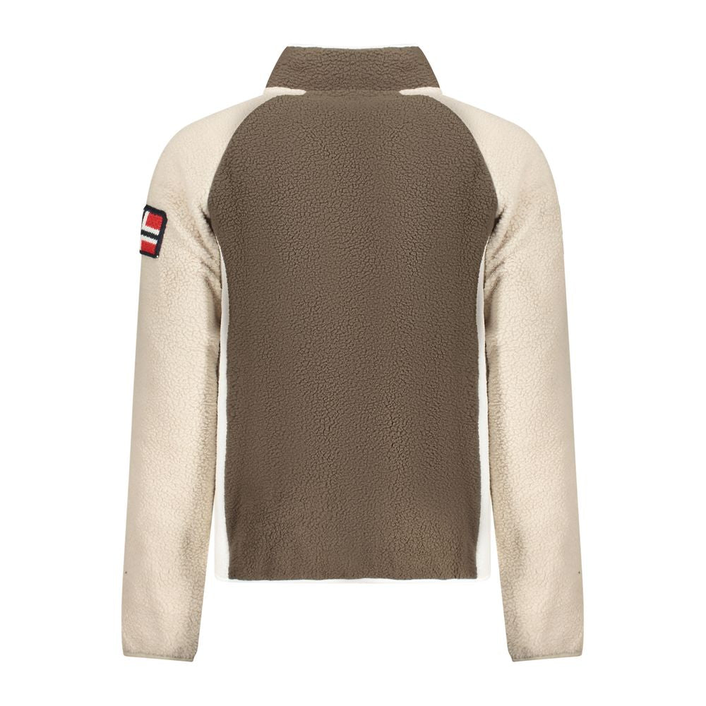 Norwegen 1963 Brauner Polyester-Herrenpullover