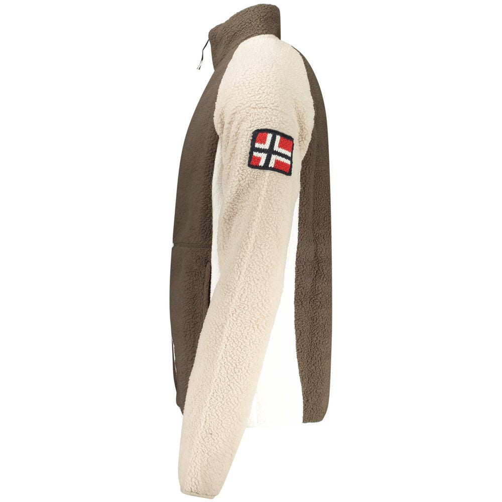 Norwegen 1963 Brauner Polyester-Herrenpullover