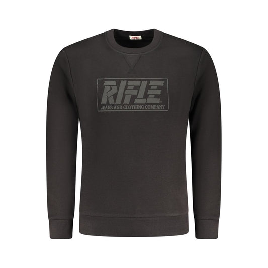 Rifle Schwarzer Baumwollpullover für Herren