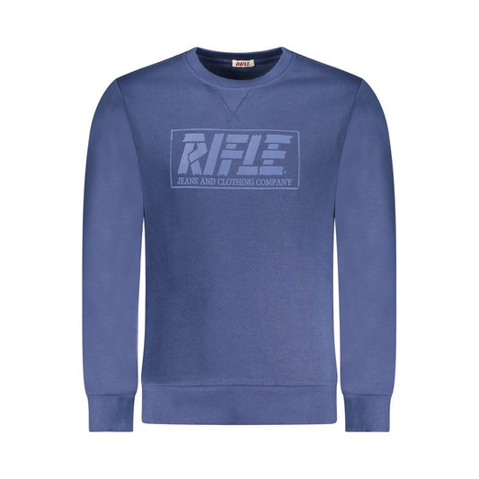 Gewehrblauer Baumwollpullover für Herren