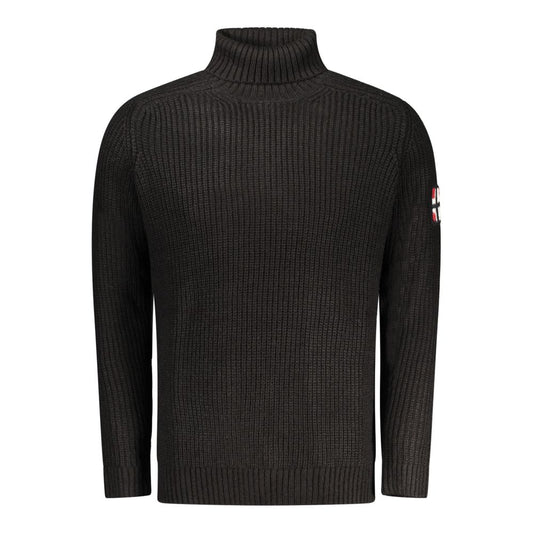Norwegen 1963 Schwarzer Wollpullover für Herren