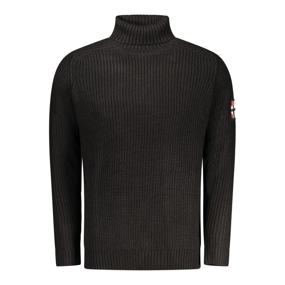 Norwegen 1963 Schwarzer Wollpullover für Herren