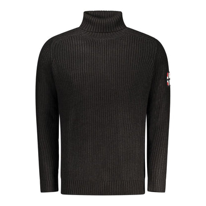 Norwegen 1963 Schwarzer Wollpullover für Herren