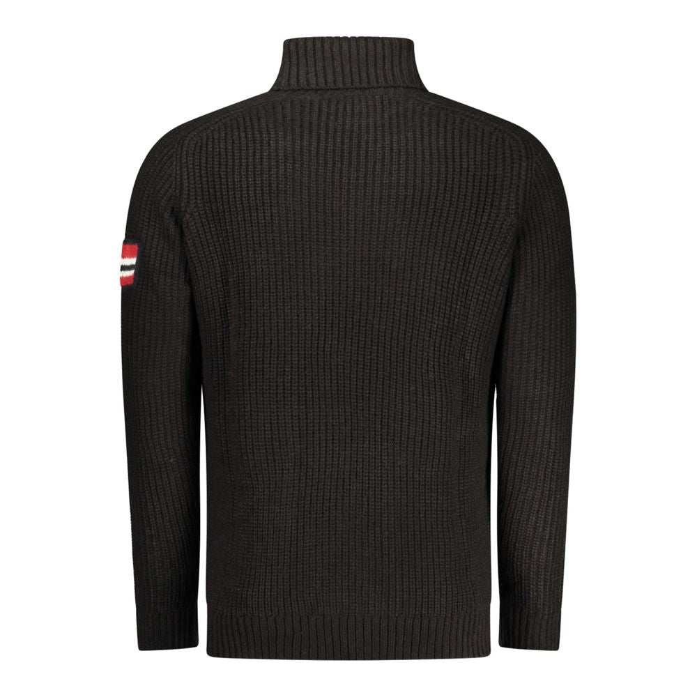 Norwegen 1963 Schwarzer Wollpullover für Herren