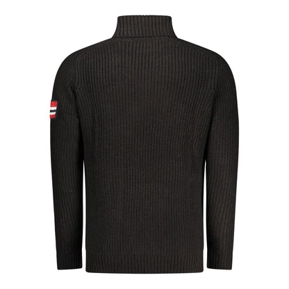 Norwegen 1963 Schwarzer Wollpullover für Herren