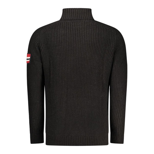 Norwegen 1963 Schwarzer Wollpullover für Herren