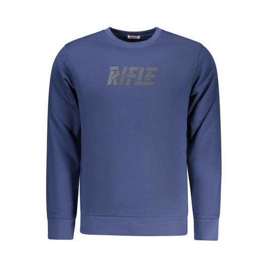Gewehrblauer Baumwollpullover für Herren