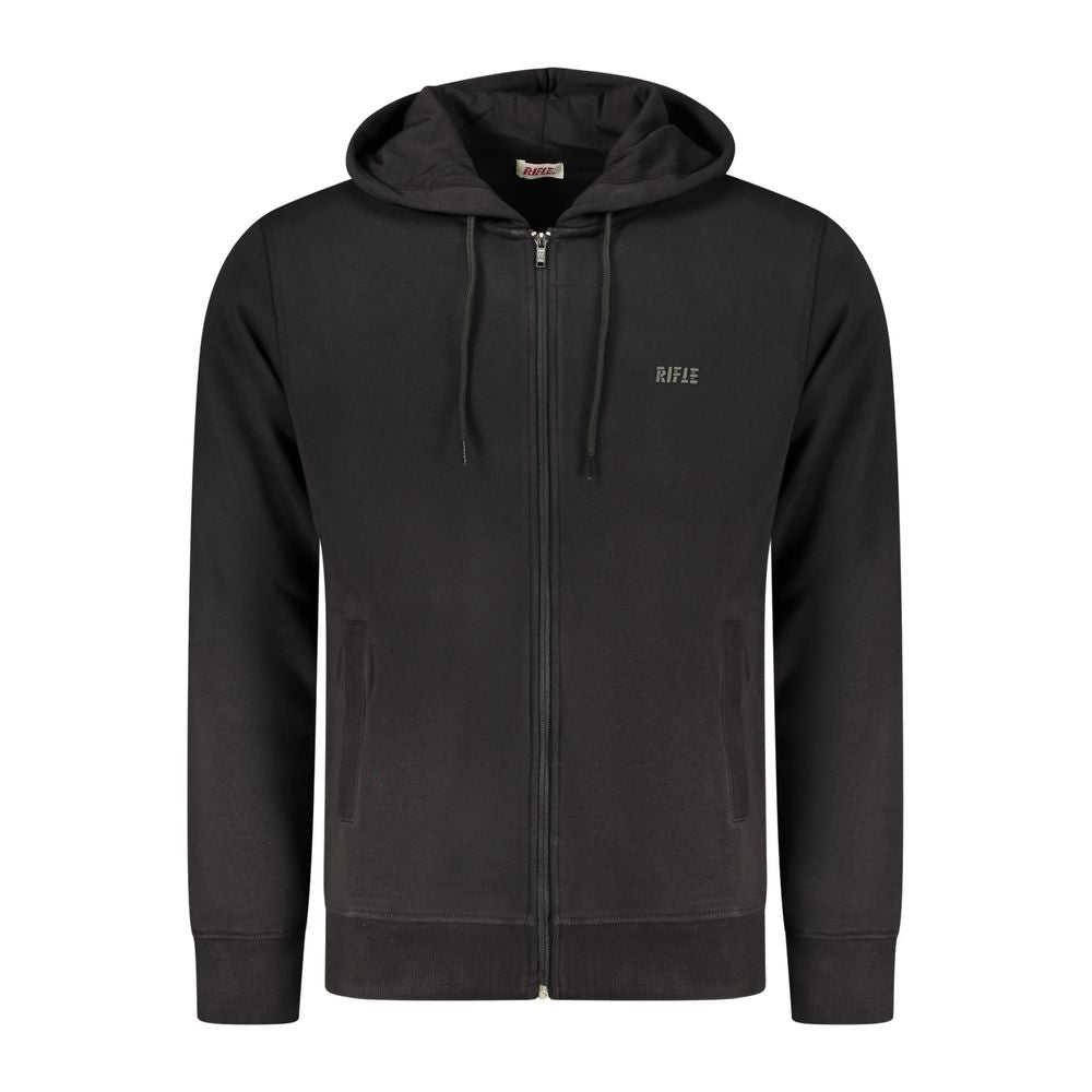 Rifle Schwarzer Baumwollpullover für Herren