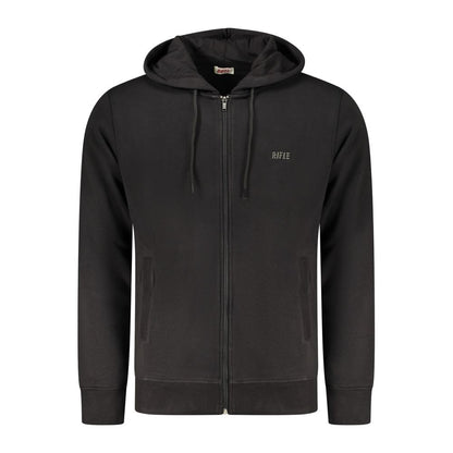 Rifle Schwarzer Baumwollpullover für Herren