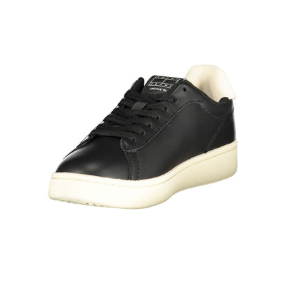 Tommy Hilfiger – Schwarze Leder-Sneaker für Damen