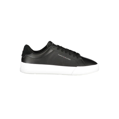 Tommy Hilfiger – Schwarze Leder-Sneaker für Herren