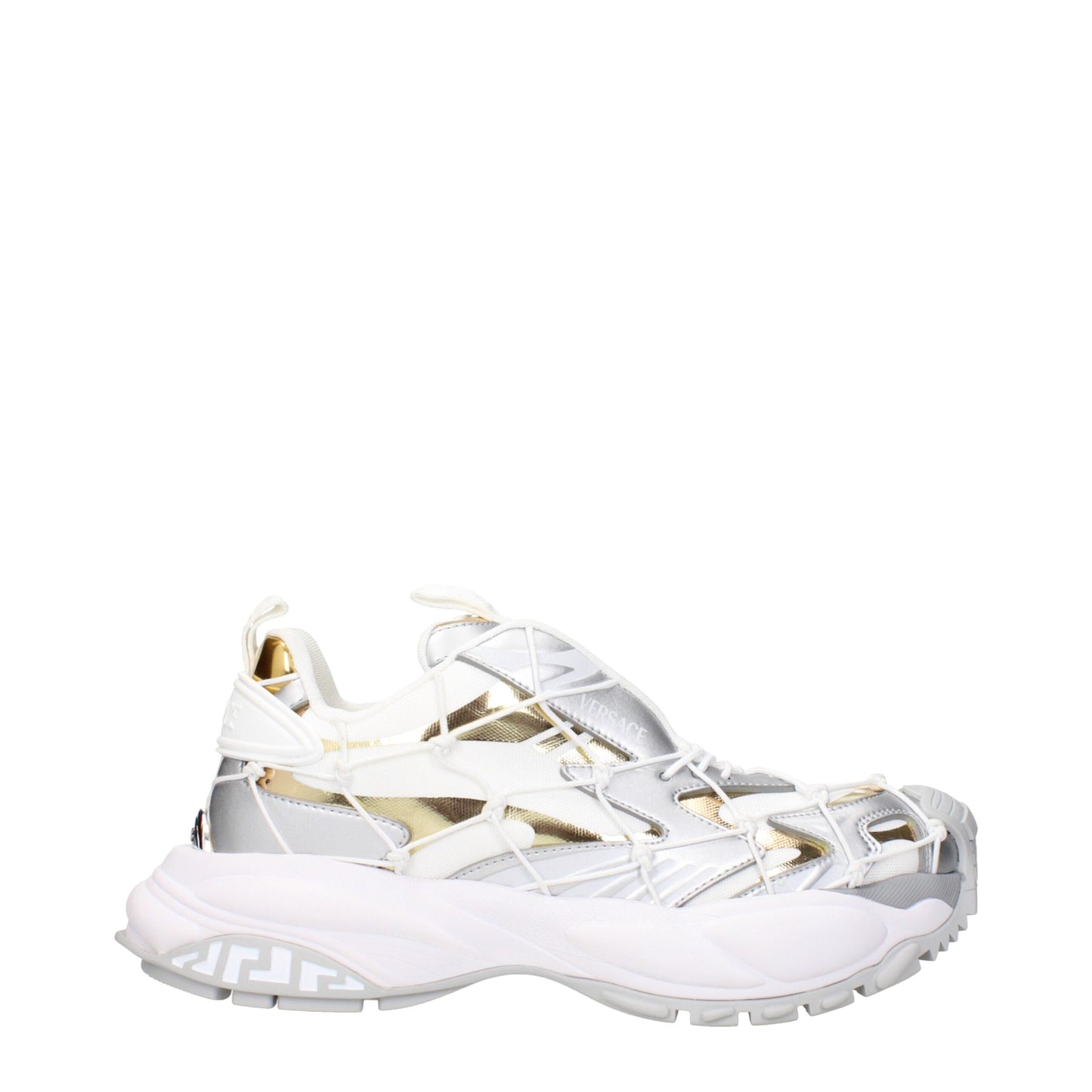Versace – Klobige Sneakers aus weißem Stoff