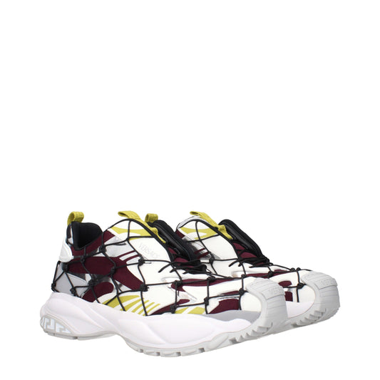 Versace – Sportliche Sneakers aus rotem Stoff