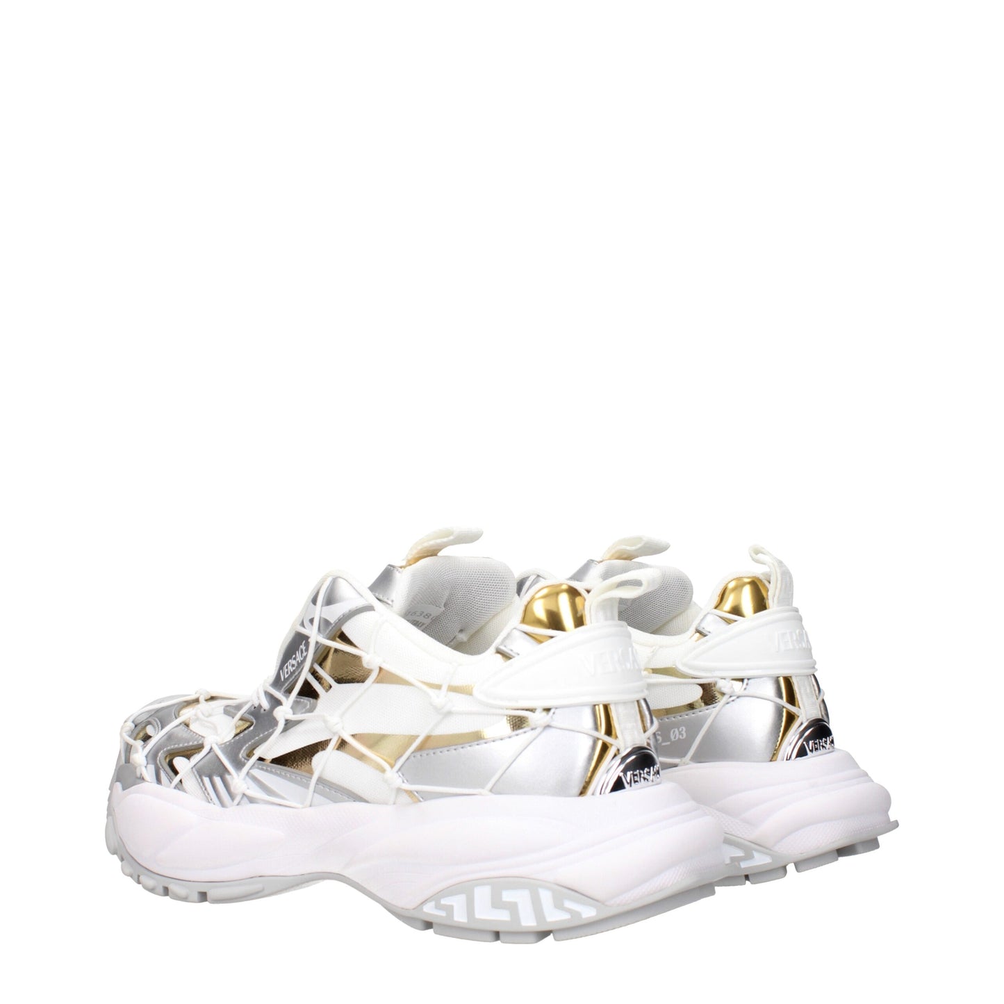 Versace – Klobige Sneakers aus weißem Stoff