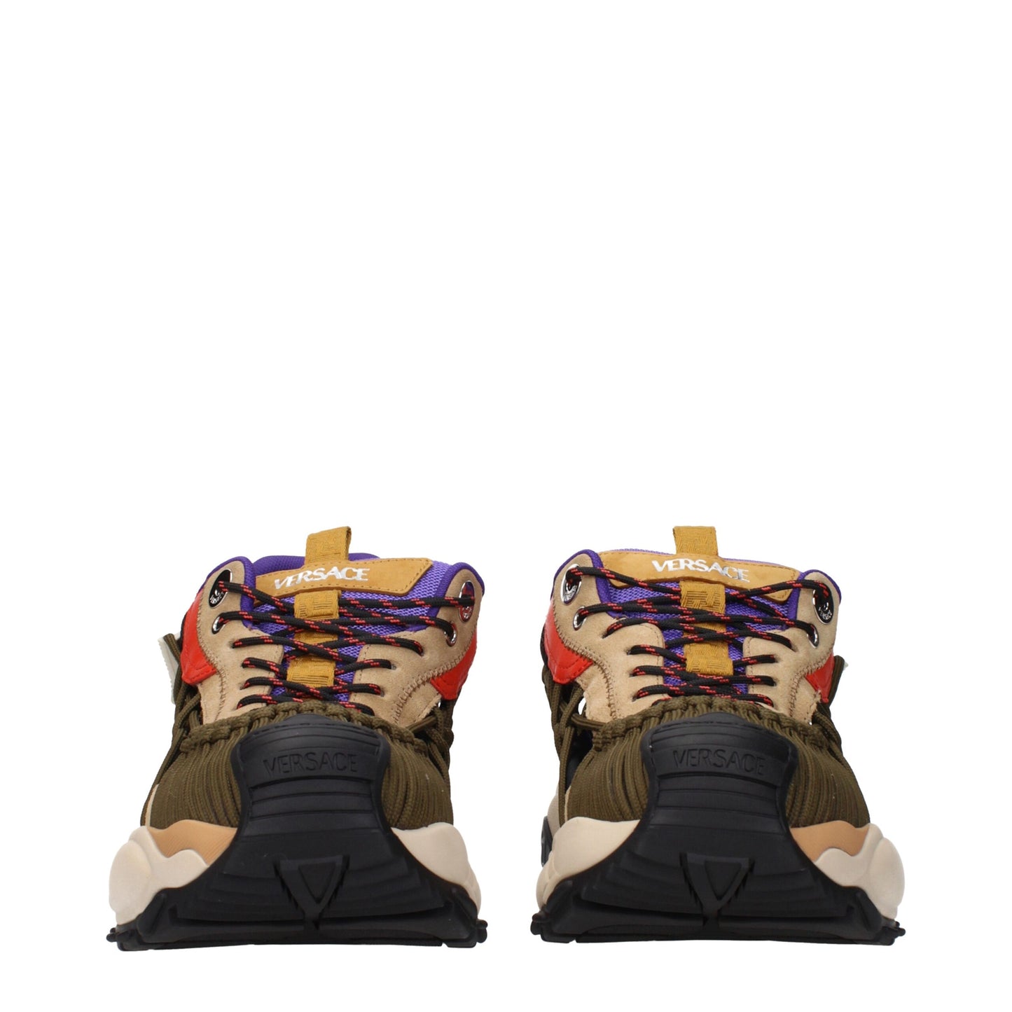 Versace Beige Sportliche Leder-Sneaker