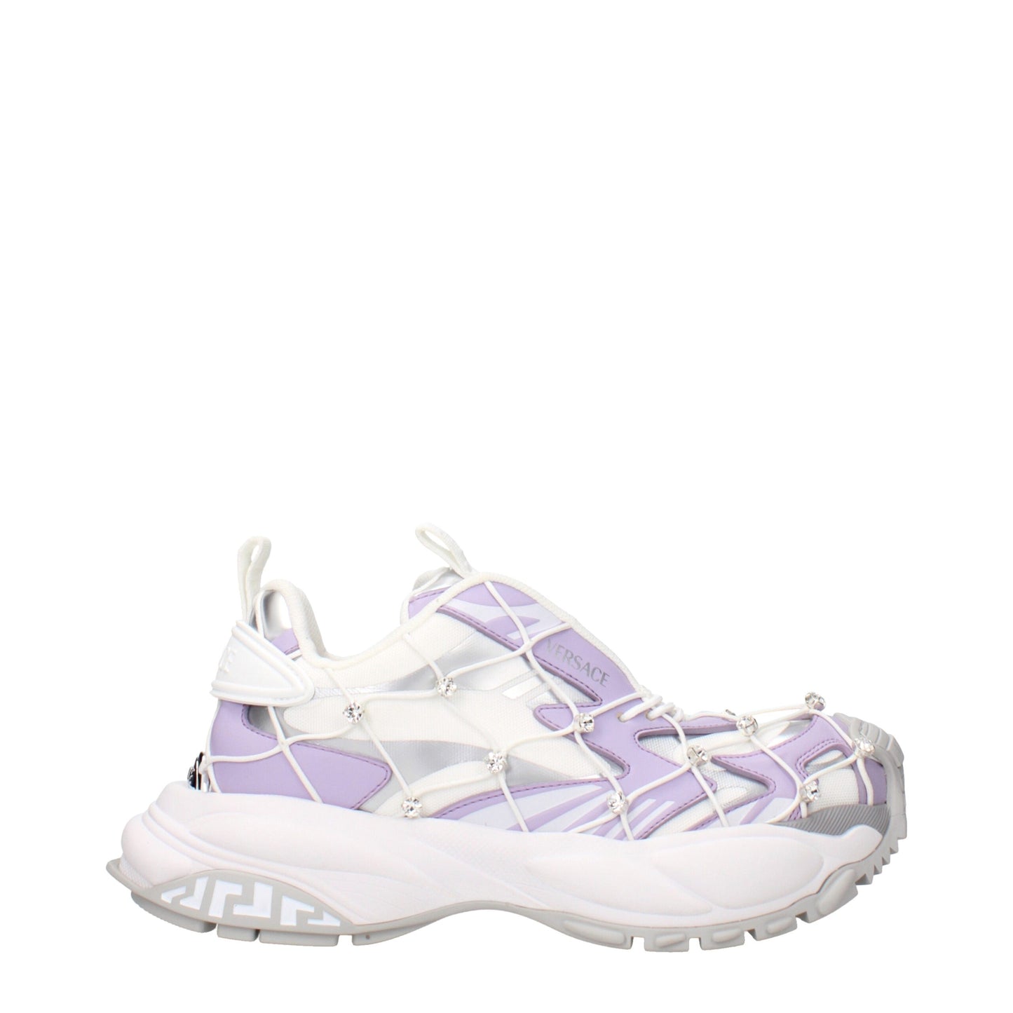 Versace – Klobige Sneakers aus weißem Stoff