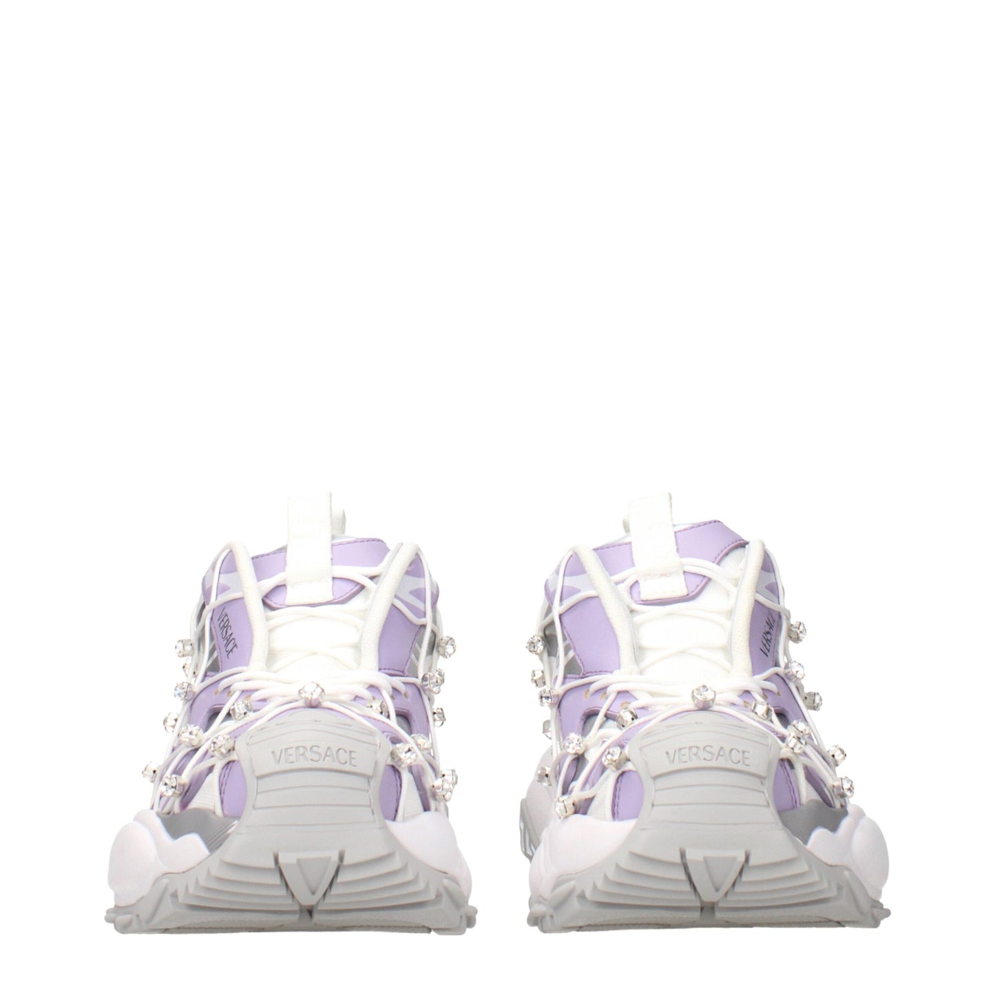 Versace – Klobige Sneakers aus weißem Stoff